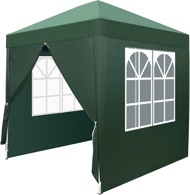 Outvita 6.5x6.5ft Pop Up Canopy Tent, Outdoor Instant Shelter Folding Canopy with 4 Side Walls and Carry Bag for Commercial