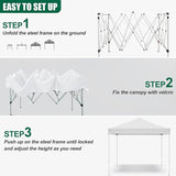 10x10ft Pop Up Canopy Tent,Heavy Duty Waterproof Folding Tent for Camping Parties Events Parties,Outdoor Canopy,Portable Sun