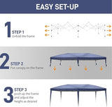 Outvita 10x20ft Pop Up Canopy Tent, Outdoor Instant Shelter Folding Canopy with Carry Bag for Commercial Events, Party,
