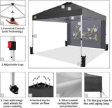 CROWN SHADES 10x10 Pop Up Canopy Tent with Game Netting - Beach Tent with One Push Setup - Outdoor Sun Shade for Events,