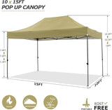 COBIZI 10x15 Heavy Duty Pop up Canopy Tent with 4 sidewalls Commercial Outdoor Canopy Wedding Party Tents for Wedding All
