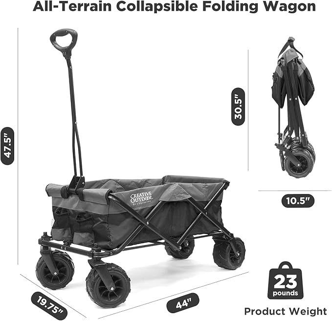 Creative Outdoor Original Folding Wagon All-Terrain Wheels, alternate view 6