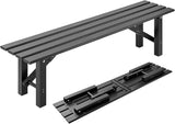 TECSPACE 4-Person Instant Folding Bench, 330 LBS Capacity Lightweight Aluminum Foldable Bench, No Assembly Required, Sets Up