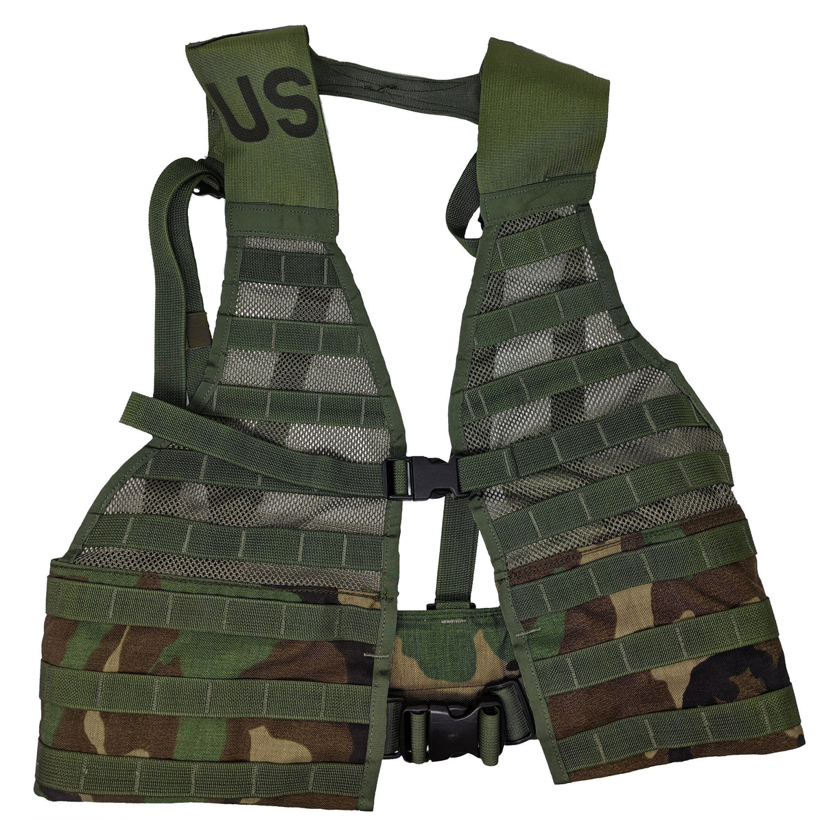 GI FLC Load Bearing Vest in Woodland Camo, alternate view 3