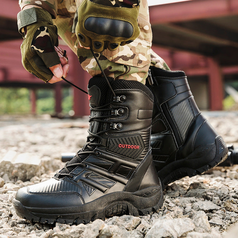 Raven Supply Tactical Combat Boots in Black, alternate view 4