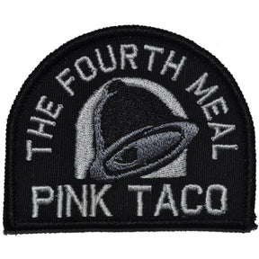 Tactical Gear Junkie Pink Taco The Fourth Meal 3 Inch Arch Patch in Black
