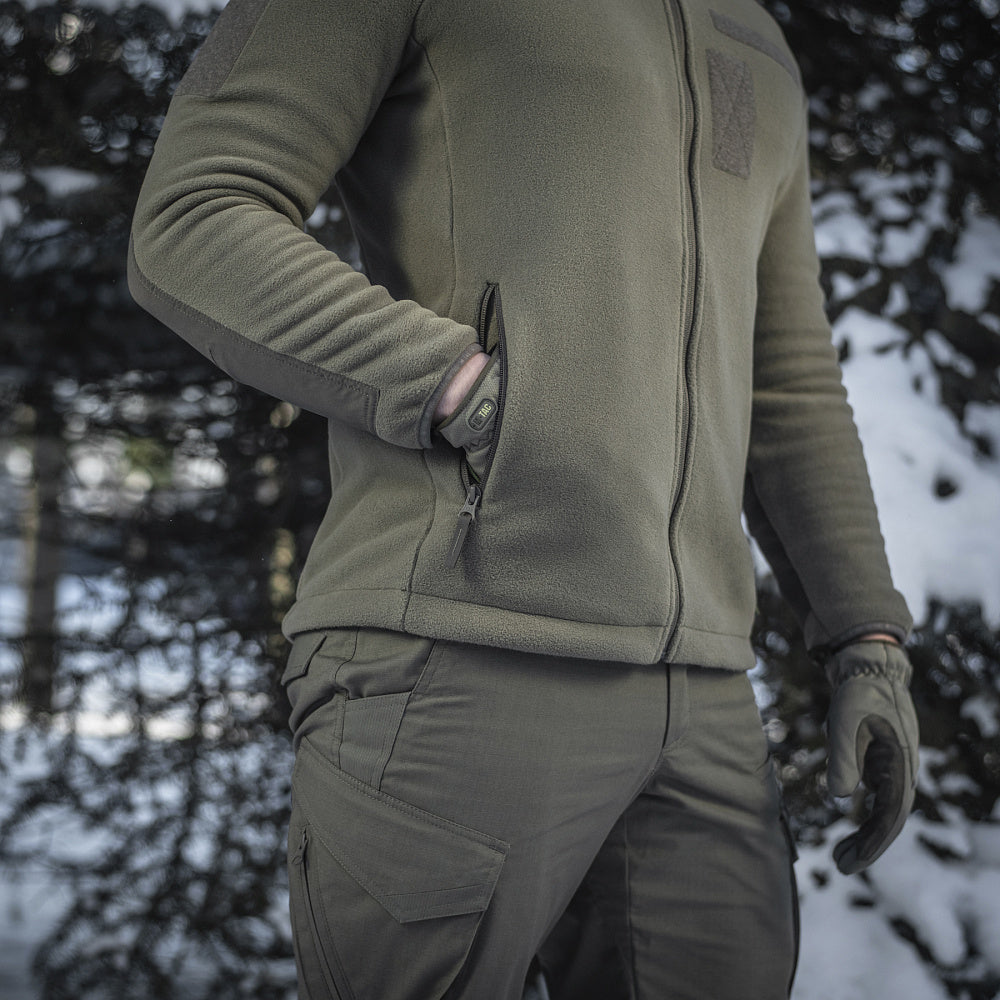 M-Tac Fleece Combat Jacket in Black, alternate view 28