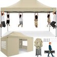 COBIZI 10x15 Heavy Duty Pop up Canopy Tent with 4 sidewalls Commercial Outdoor Canopy Wedding Party Tents for Wedding All