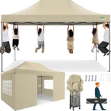 COBIZI 10x15 Heavy Duty Pop up Canopy Tent with 4 sidewalls Commercial Outdoor Canopy Wedding Party Tents for Wedding All