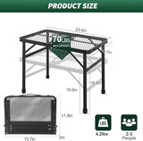 Folding Table, 2x1.3 FT Camping Table with Mesh Desktop,Folding Grill Table with Mesh Bag,Portable Outdoor for