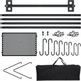 RELIANCER Grill Swing,Campfire Grill Cooking Stand w/8 Hooks & Storage Bag,Cast Iron BBQ Party Swing Grilling Cooking