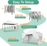 COBIZI 10x15 Pop Up Canopy Tent Heavy Duty with Sidewall, Commercial Outdoor Easy Pop Up Gazebo for Party Wedding All