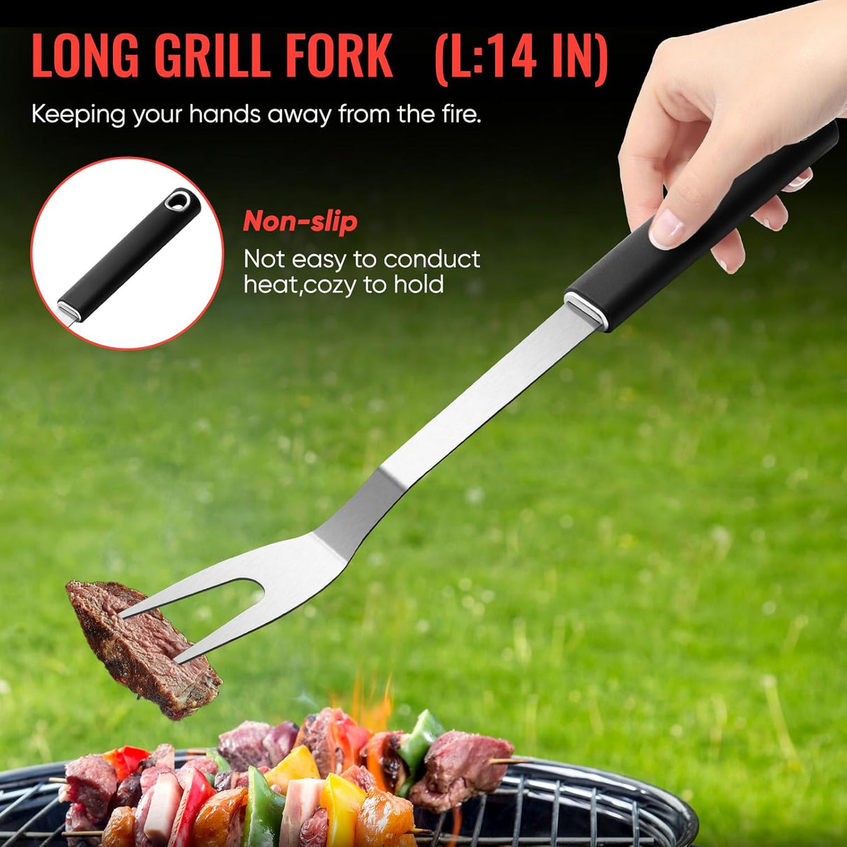 BBQ Accessories Grill Tools Set,Stainless Steel Barbecue Grill Accessories for Outdoor Grill,Professional Barbecue Utensils