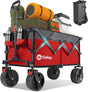 Sekey 220L Collapsible Foldable Wagon with 330lbs Weight Capacity, Heavy Duty Folding Utility Garden Cart with Big