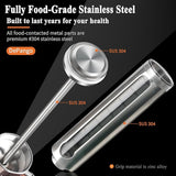 Meat Injector, Stainless Steel Marinade Injector Flavor Syringe Kit with 2-oz Measurement Window for Smoker Food BBQ Grill,