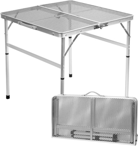 Square Folding Table, Easy for Storage, Compact and Portable Picnic Table for Grill, Outdoor Camping, Garden, Patio, Dining,