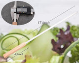 17-Inch Long Flat BBQ Skewers, HONSHEN Brazilian-style Stainless Steel 3/8 Inch Wide Blade with hardwood Handle barbecue
