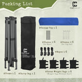 CAPHAUS One-Push Pop Up 8x8 Canopy Tent, Heavy-Duty Commercial Grade with Central Lock, Portable Instant Folding Shelter
