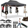 COBIZI 10x15 Pop Up Canopy Tent Heavy Duty with Sidewall, Commercial Outdoor Easy Pop Up Gazebo for Party Wedding All