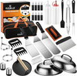 38PCS Griddle Accessories Kit, Professional Grill Tools Set for Outdoor Barbecue, Stainless Steel Griddle Spatula Set with