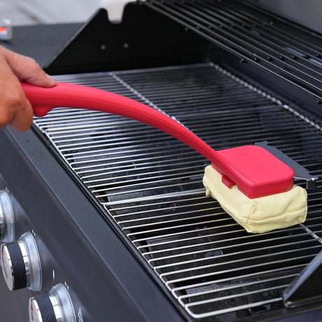 Grill Brush for Outdoor Grill, Bristle Free Steam Grill Brush with Scraper, BBQ Grilling Accessories BBQ Brush Non Metal
