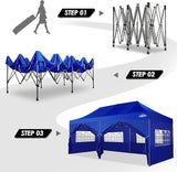 COBIZI 10x20 Canopy with Sidewalls, Heavy Duty Party Tent Pop up carpas para Fiestas, Tents for Parties, Wedding, Outdoor Ez