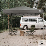 CAPHAUS 12ft x 12ft Patented One-Push Pop Up Outdoor Canopy Tent, Heavy-Duty Commercial Grade w/Central Lock, Portable and