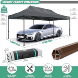 COBIZI 10x20 Pop Up Canopy Heavy Duty Without Sidewalls, Commercial Heavy Duty Pop Up Tent for Parties All Weather