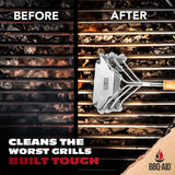BBQ-AID Grill Brush for Outdoor Grill Bristle Free - 18" BBQ Brush for Grill Cleaning Kit - Safe BBQ Grill Cleaner Brush and