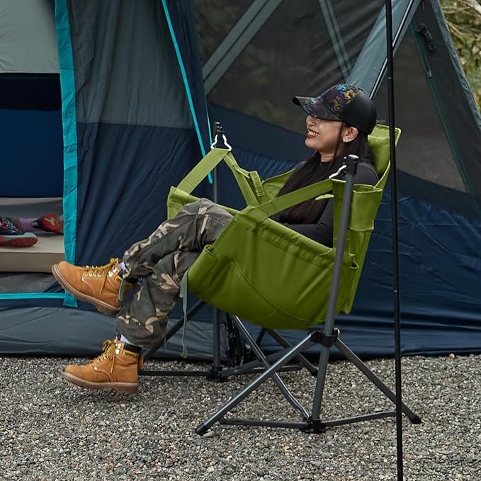 TIMBER RIDGE Hammock Camping Chair with Adjustable Backrest, Heavy Duty Folding Hammock Chair Supports 300lbs, Portable
