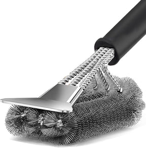 BBQ Grill Brush for Outdoor Grill Safe Stainless Steel Woven Wire Heavy Duty Grill Accessories Cleaning BBQ Accessories,