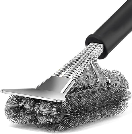 BBQ Grill Brush for Outdoor Grill Safe Stainless Steel Woven Wire Heavy Duty Grill Accessories Cleaning BBQ Accessories,