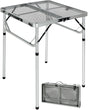REDCAMP 24" Square Folding Grill Table for Outside, Lightweight Portable Metal Aluminum Outdoor Grill Table with Adjustable