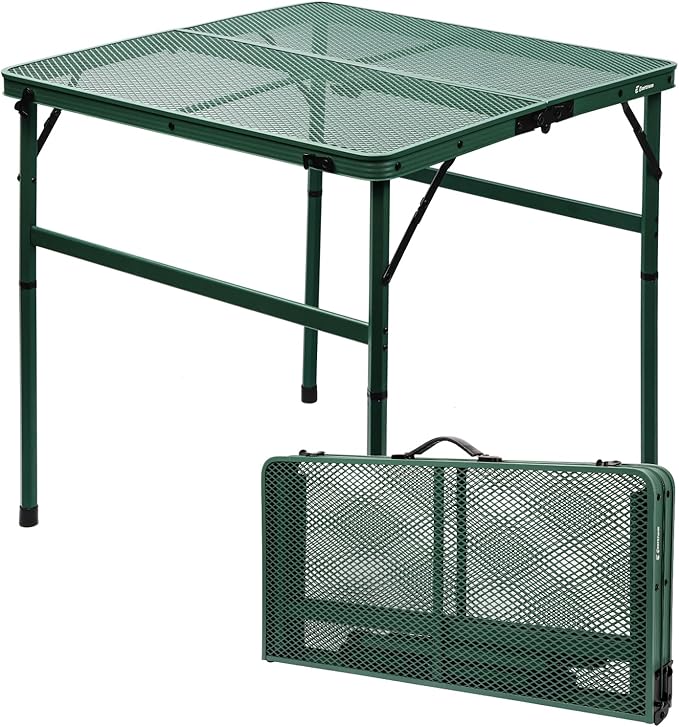 Square Folding Table, Easy for Storage, Compact and Portable Picnic Table for Grill, Outdoor Camping, Garden, Patio, Dining,
