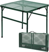 Square Folding Table, Easy for Storage, Compact and Portable Picnic Table for Grill, Outdoor Camping, Garden, Patio, Dining,