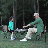 SUNNYFEEL Outdoor Folding Table | Lightweight Mesh Compact Camping Table, Roll Up Top 2 People Portable Camp Tables with