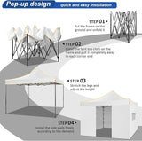 COBIZI 10x10 Heavy Duty Pop up Canopy Tent with 4 Removable Sidewalls, Ez Pop up Canopy with Portable Bag, Commercial Gazebo