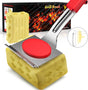 Grill Brush Bristle Free, BBQ Grill Brush for Outdoor Grill, Safe Steam Grill Cleaning Brush with Scraper, Replacement