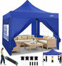 COBIZI 10x10 Pop up Canopy Heavy Duty with 4 Sidewalls, Easy Set-up Commercial Outdoor Party, 100% Waterproof Wedding Canopy