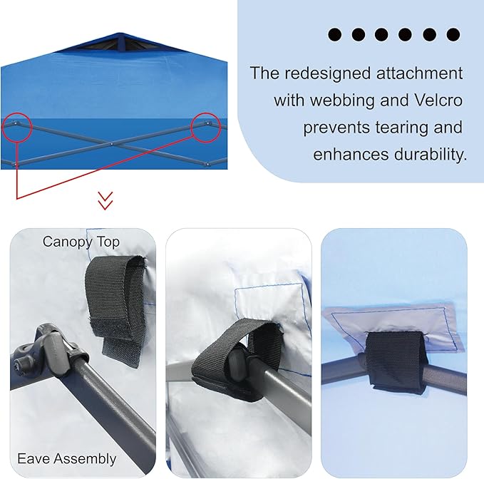 CROWN SHADES Adjustable Height on The Fly, 10x10 Pop Up Canopy - Beach Tent with One Push Setup - Easy Outdoor Sun Shade for