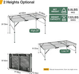 RedSwing Portable Grill Table for Outside, Aluminum Folding Grill Stand Table for Outdoor Camping Picnic BBQ, Lightweight