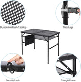 RedSwing Folding Grill Table,Aluminum Portable Grill Stand Table for Outdoor Camping Picnic BBQ Lightweight, Adjustable