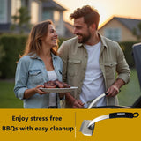 Grill Brush Bristle Free,Long Handle Steam Grill Brush for Outdoor Grill,BBQ Safe Grill Cleaner Brush,Includes 2 Replaceable