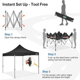 COBIZI 10x10 Pop Up Canopy Tent 10x10 Easy up Canopy, Heavy Duty Outdoor Canopy UPF 50+ All Weather Waterproof Instant Party