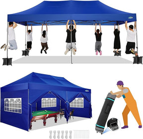 COBIZI 10x20 Canopy with Sidewalls, Heavy Duty Party Tent Pop up carpas para Fiestas, Tents for Parties, Wedding, Outdoor Ez