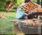 12 inch Barbecue Skewers Metal BBQ Sticks,12Pack Stainless Steel Square Skewer,Kebob,kabob Sets for Grill Outings Cooking