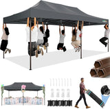COBIZI 10x20 Pop Up Canopy Heavy Duty Without Sidewalls, Commercial Heavy Duty Pop Up Tent for Parties All Weather