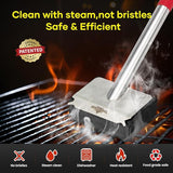 Grill Brush Bristle Free,Unique Wave pad for Cast Iron/Stainless-Steel Grates, (Only Replaceable Cleaning Head No Grill