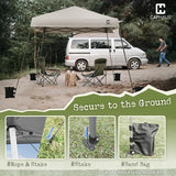CAPHAUS One-Push Pop Up 8x8 Canopy Tent, Heavy-Duty Commercial Grade with Central Lock, Portable Instant Folding Shelter