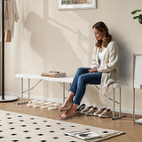 6ft HDPE Folding Bench, Foldable Seat with Sturdy Frame and Security Lock for Indoor and Outdoor, Multipurpose Entertaining